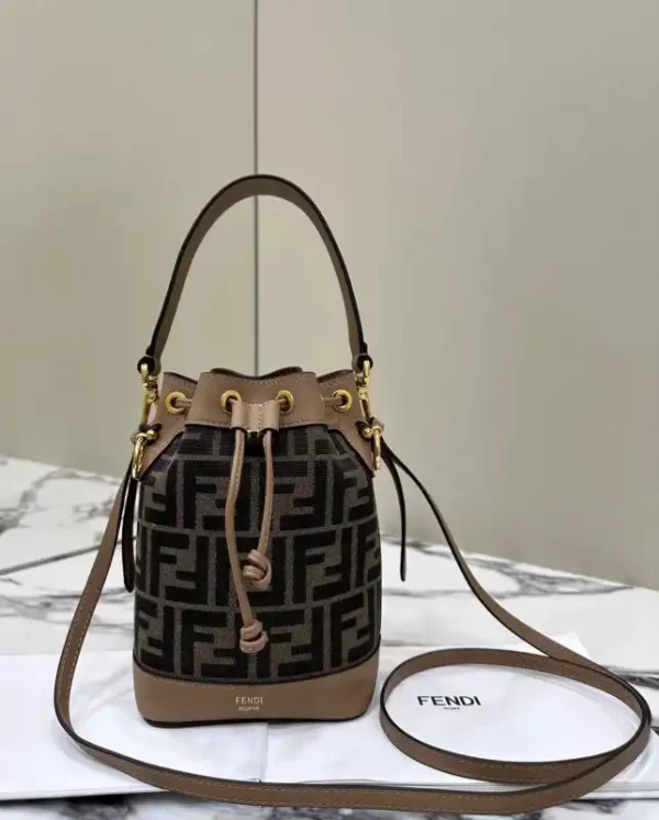 Fendi Tresor Mini Bucket Brown