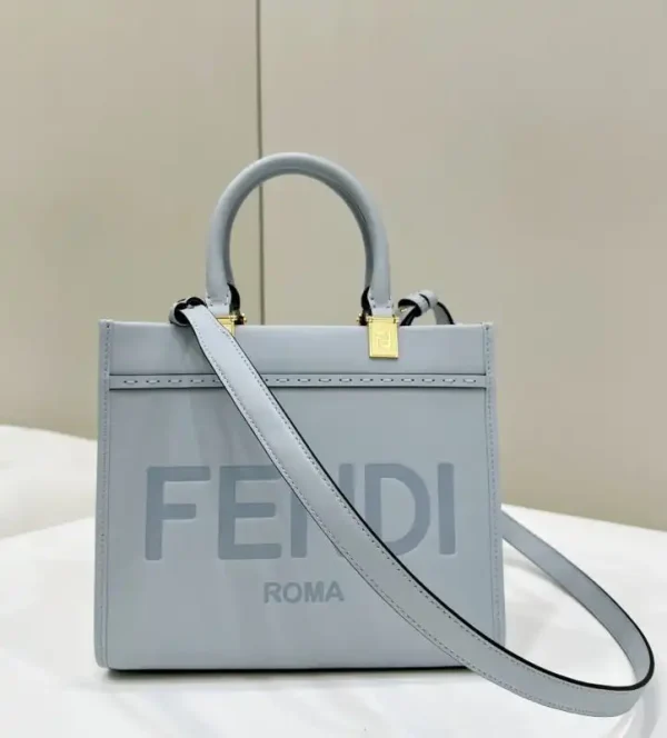 Fendi Small Tote Sky Blue