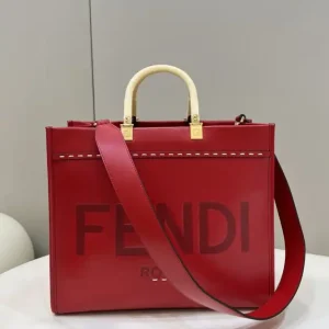 Fendi Peekaboo Tote Red