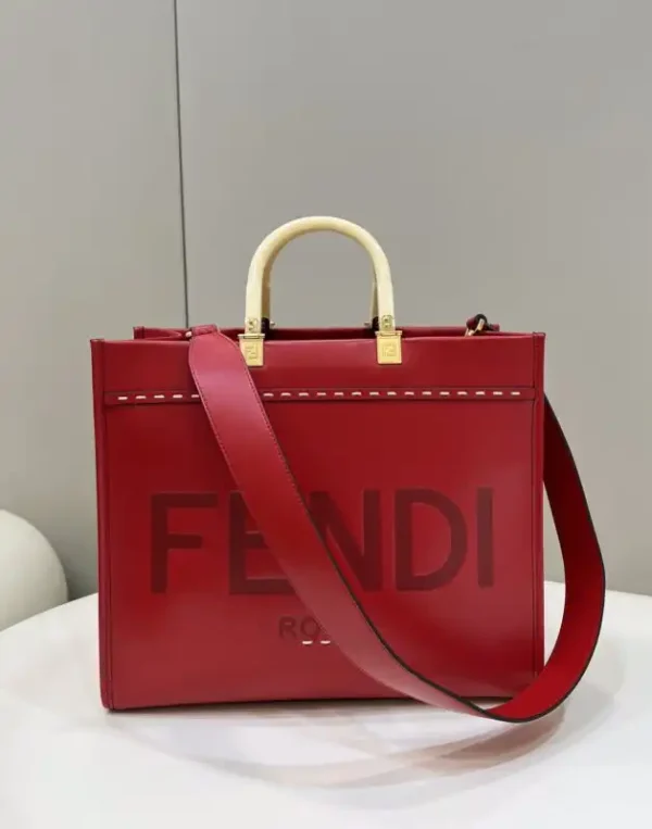 Fendi Peekaboo Tote Red