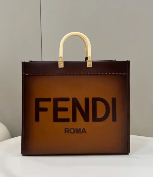 Fendi Peekaboo Tote Brown