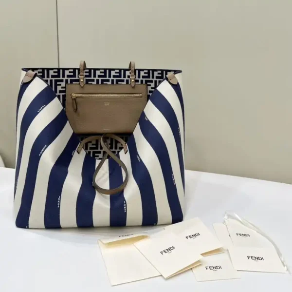 Fendi Two Side Small Tote Blue - Image 2