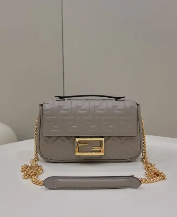 Fendi Baguette  Sliding Chain Beige