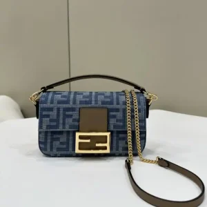 Fendi Baguette Small Dark Bue Denim