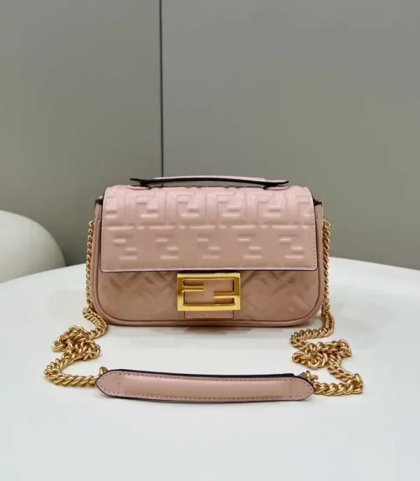 Fendi Baguette  Sliding Chain Pink