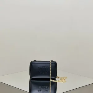 Celine Triomphe Clutch Black