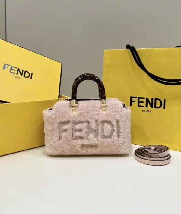 Fendi By The Way Boston Pink Wool