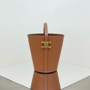 Celine Triomphe Bucket Bag Brown