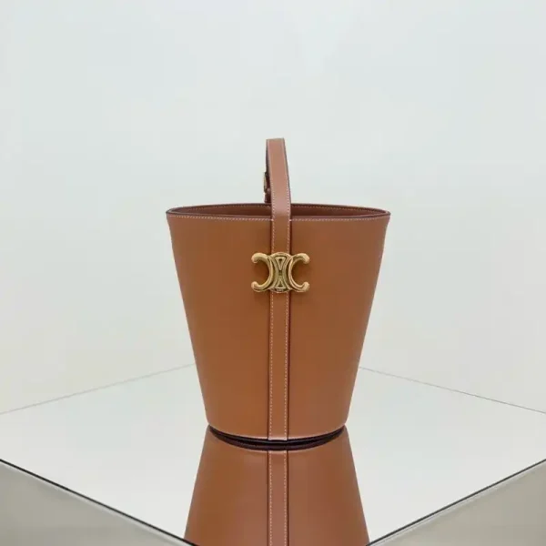 Celine Triomphe Bucket Bag Brown