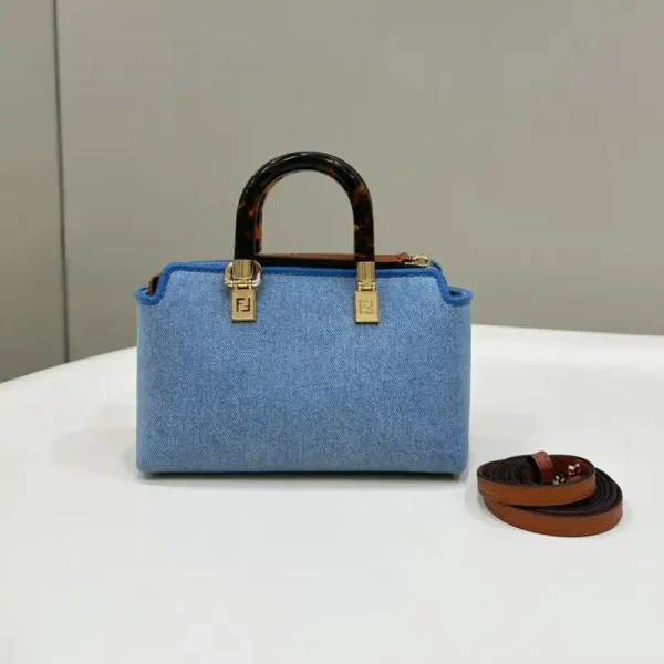 Fendi By The Way Boston   Blue Cotton - Image 2