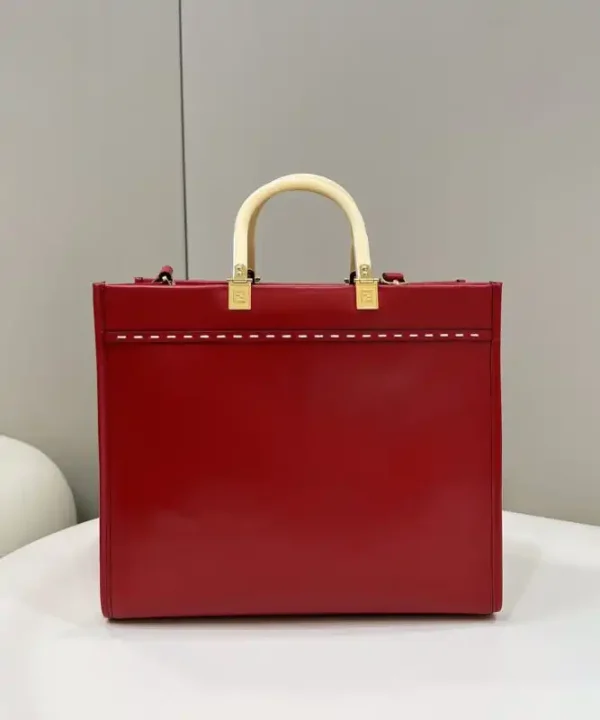 Fendi Peekaboo Tote Red - Image 2