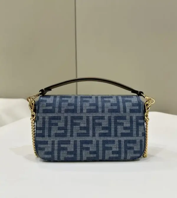Fendi Baguette Small Dark Bue Denim - Image 2