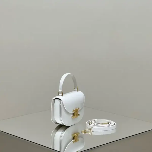 Celine  Mini  Triomphe White - Image 2