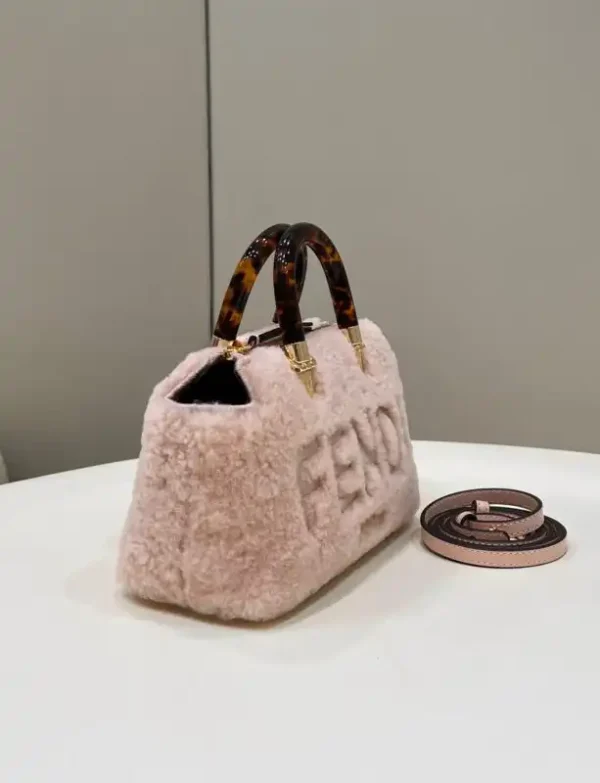 Fendi By The Way Boston Pink Wool - Image 2