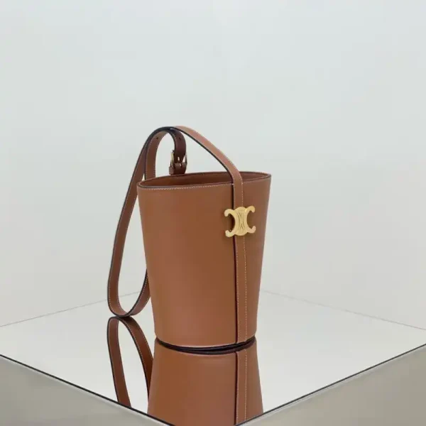 Celine Triomphe Bucket Bag Brown - Image 2