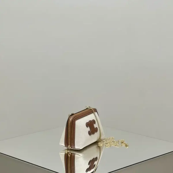 Celine Triomphe Clutch White - Image 2