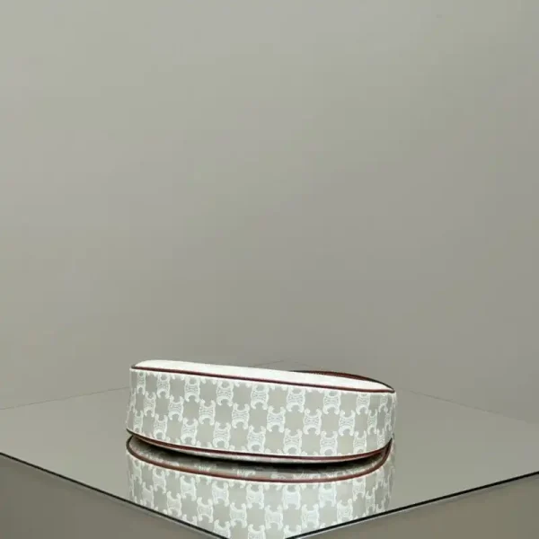 Celine Triomphe Moon Bag White - Image 3