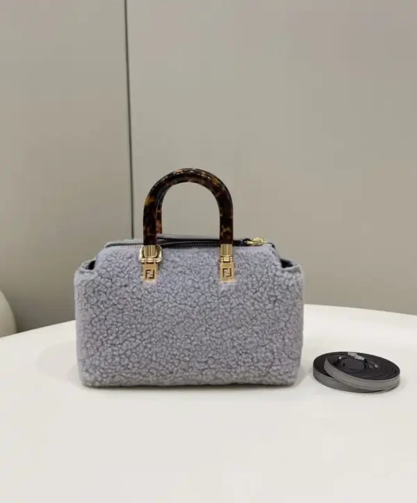 Fendi By The Way Boston Blue Wool - Image 3