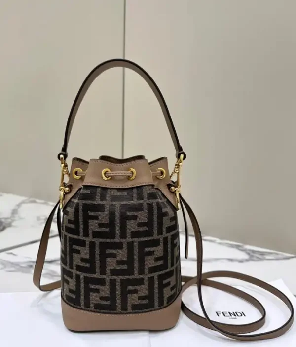 Fendi Tresor Mini Bucket Brown - Image 3