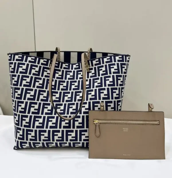 Fendi Two Side Small Tote Blue