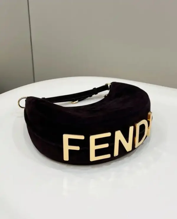 Fendi Fendigraphy Large Black Velvet - Image 3