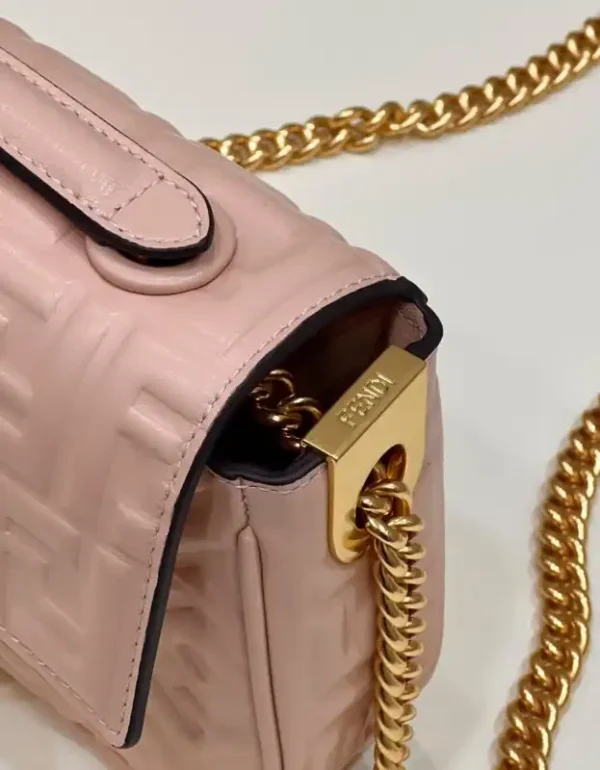 Fendi Baguette  Sliding Chain Pink - Image 3