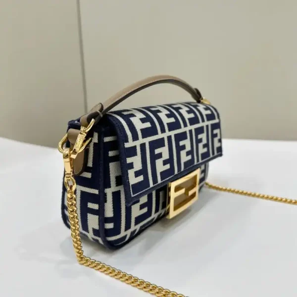Fendi Baguette Small Cotton Blue - Image 3