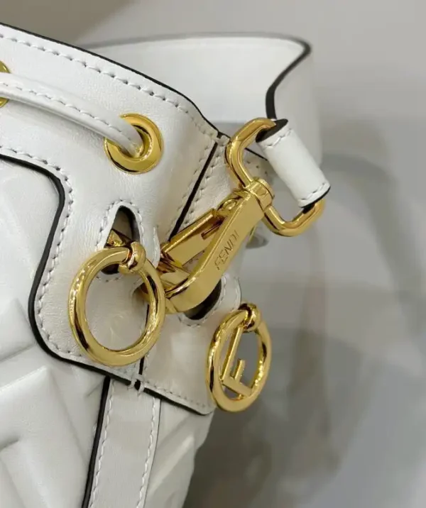 Fendi Tresor Mini Bucket White - Image 3
