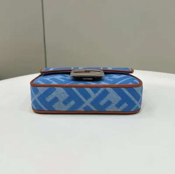 Fendi Baguette Small Denim Blue - Image 3
