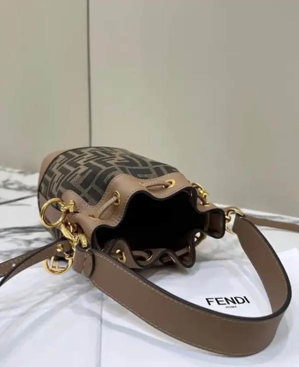 Fendi Tresor Mini Bucket Brown - Image 4