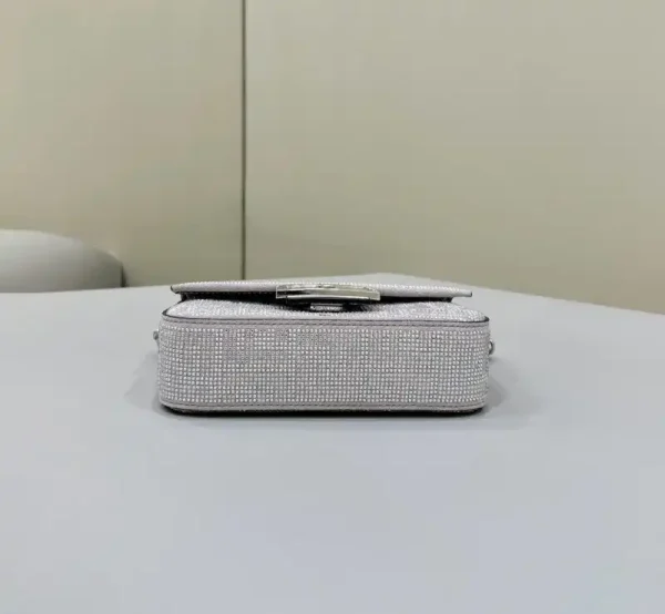 Fendi Baguette Silver Diamond - Image 4