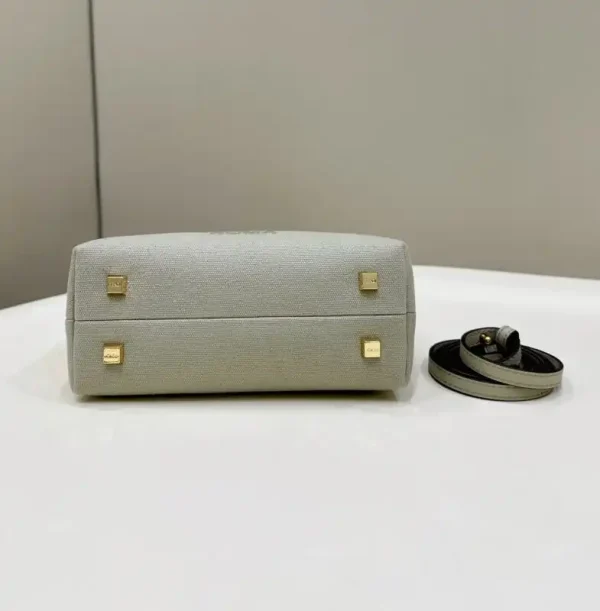 Fendi By The Way Boston   Beige Cotton - Image 4