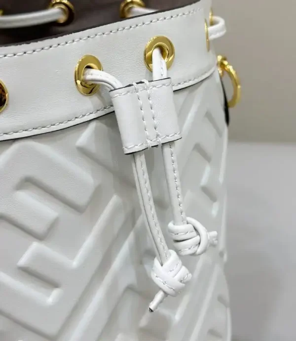 Fendi Tresor Mini Bucket White - Image 4