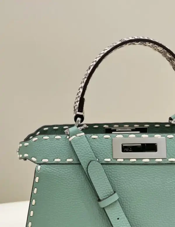Fendi Peekaboo  Green Python Handle - Image 5