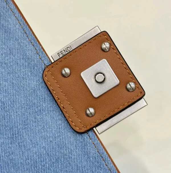 Fendi Baguette Small Denim Blue - Image 4