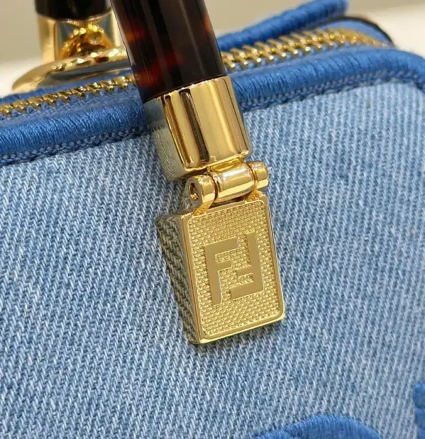 Fendi By The Way Boston   Blue Cotton - Image 5