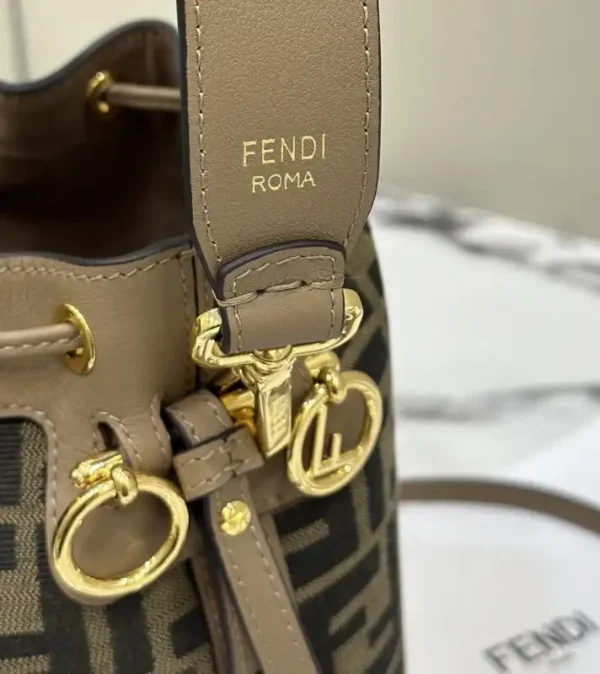 Fendi Tresor Mini Bucket Brown - Image 5