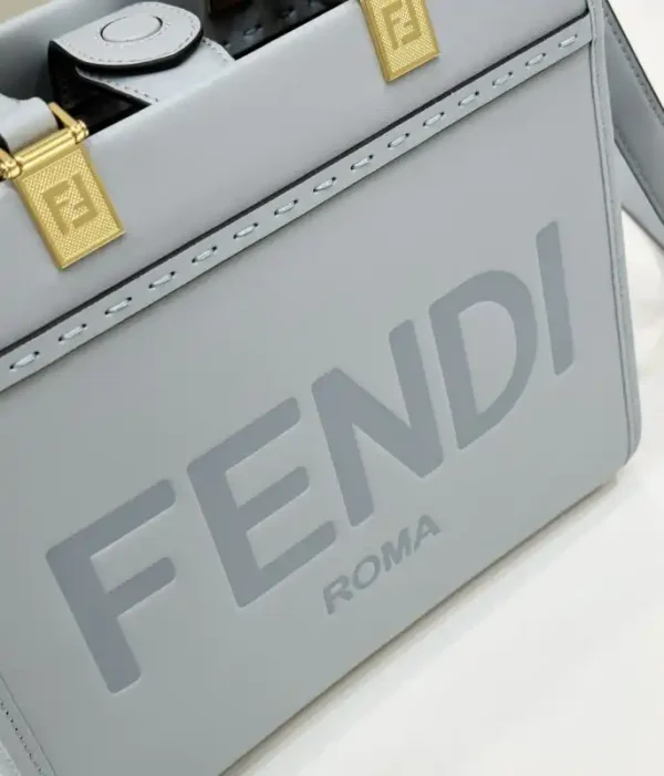 Fendi Small Tote Sky Blue - Image 5