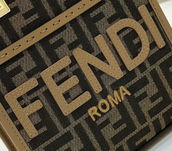 Fendi Mini Tote Brown Monogram - Image 5