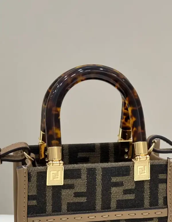 Fendi Mini Tote Brown Canvas - Image 5