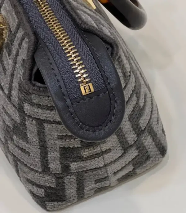 Fendi By The Way Boston   Brown Cotton - Image 5