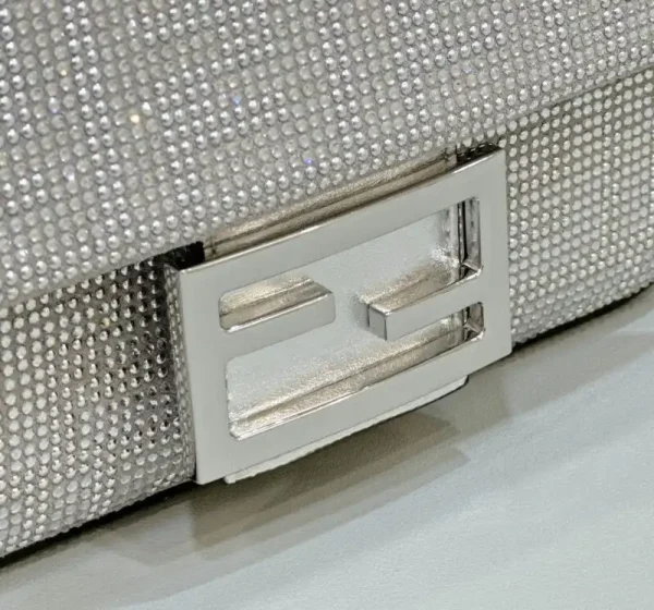 Fendi Baguette Silver Diamond - Image 5