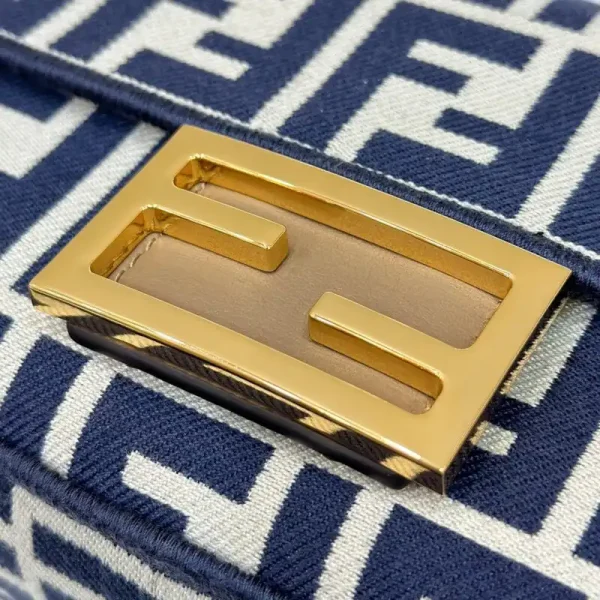 Fendi Baguette Small Cotton Blue - Image 5
