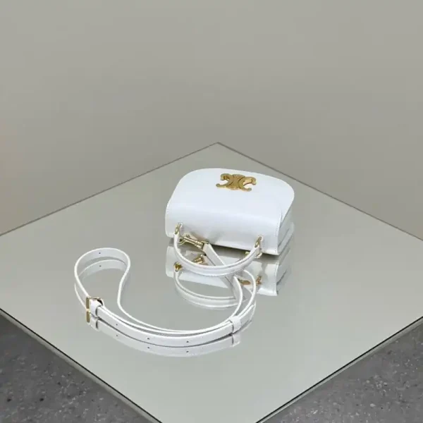 Celine  Mini  Triomphe White - Image 5