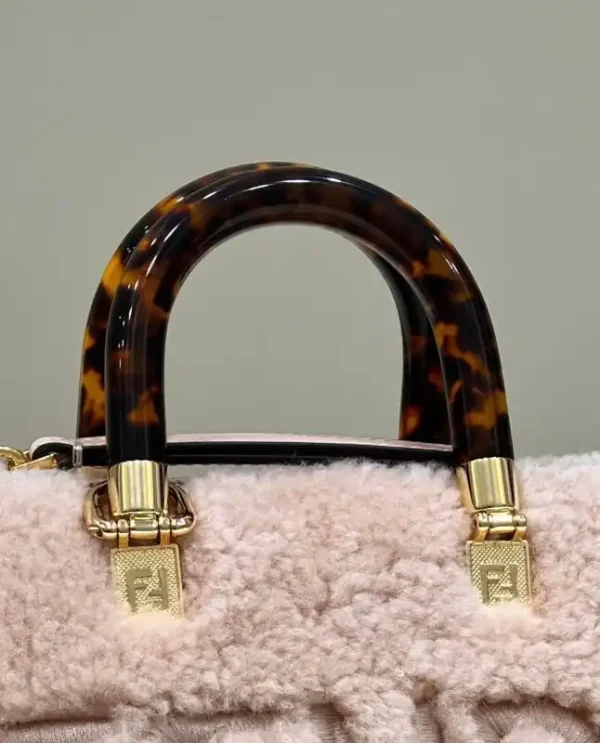 Fendi By The Way Boston Pink Wool - Image 5