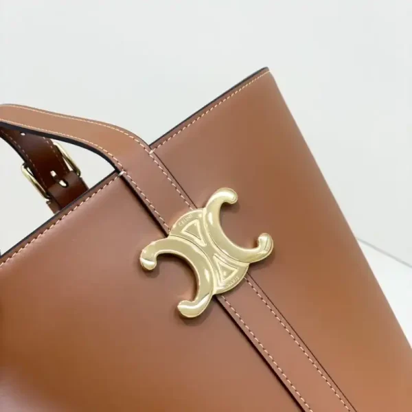 Celine Triomphe Bucket Bag Brown - Image 5