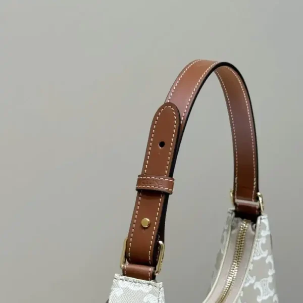 Celine Triomphe Moon Bag White - Image 6