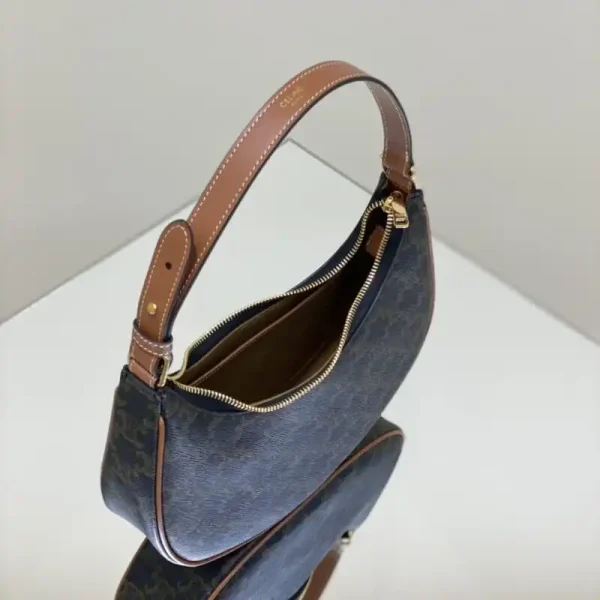 Celine Triomphe Moon Bag Brown - Image 6
