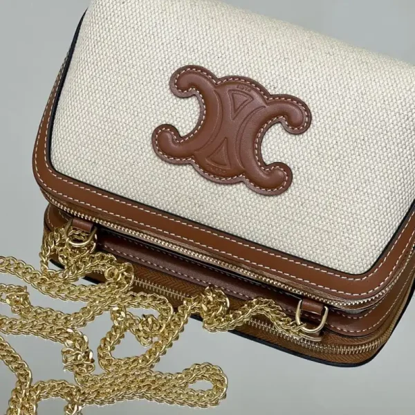 Celine Triomphe Clutch White - Image 6