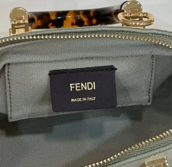Fendi By The Way Boston   Beige Cotton - Image 6